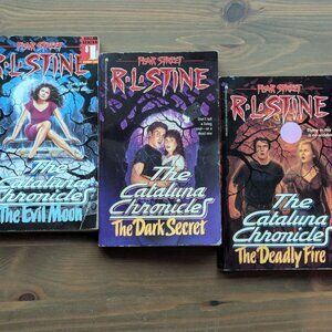3pk CATALUNA CHRONICLES Trilogy by R L STINE Dark Secret, Deadly Fire, Evil Moon